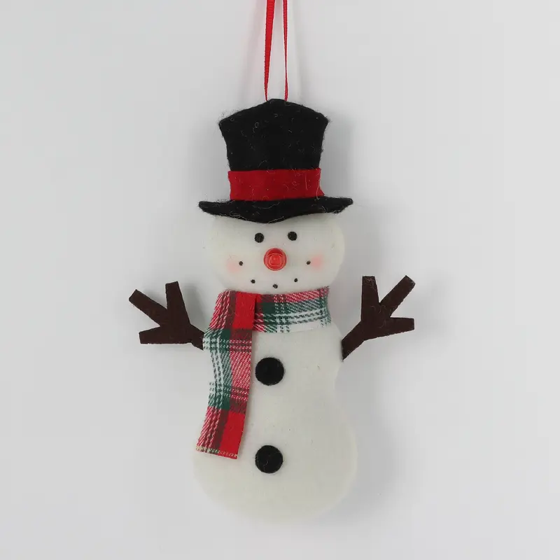 Snowman with a top hat ornament