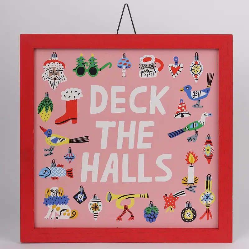 Deck the Halls signage wall hang
