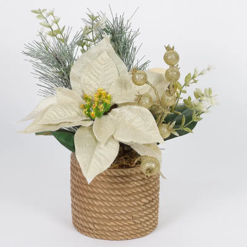 Decorative floral arrangements in pot
