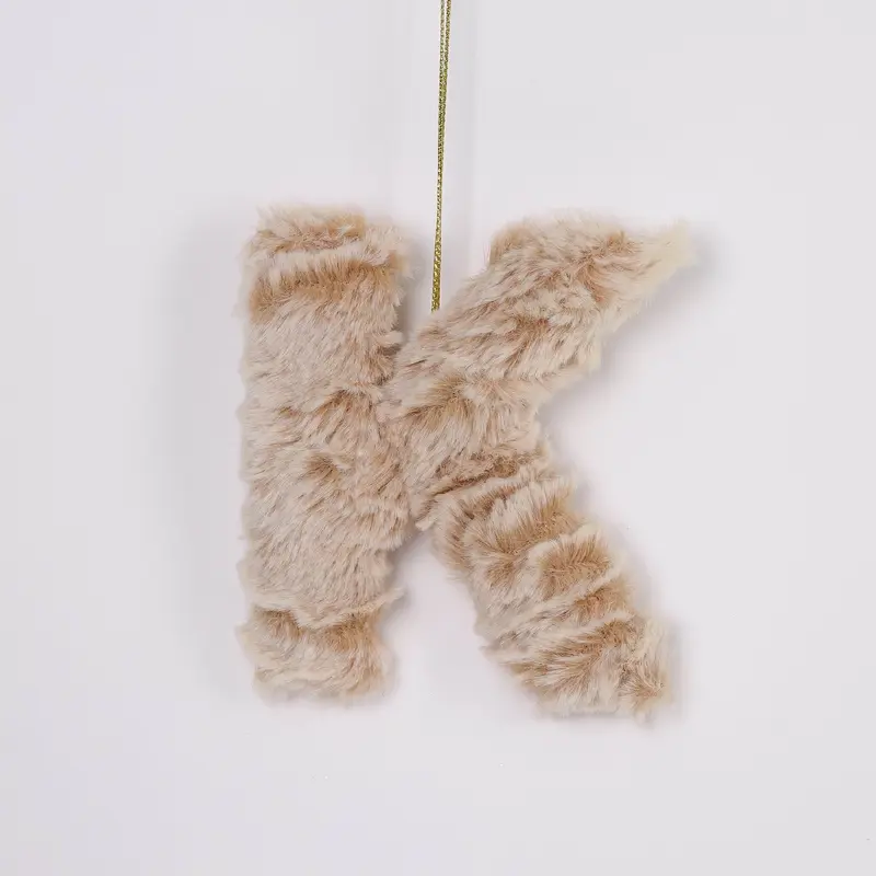 Furry letter "K" ornament
