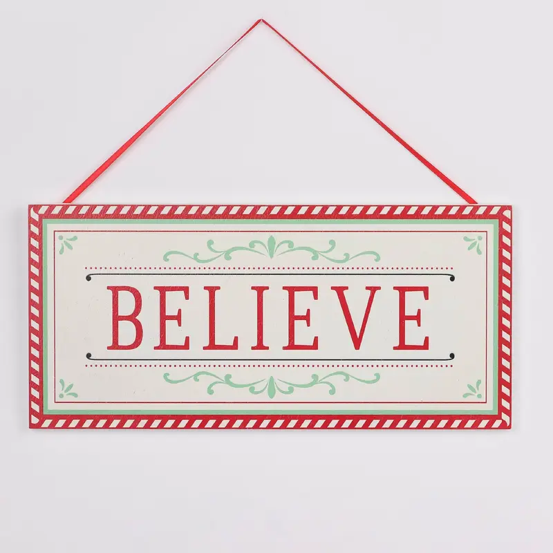 Plywood Christmas signage "Believe"