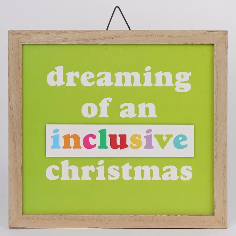 Pride themed Christmassignage wall hang