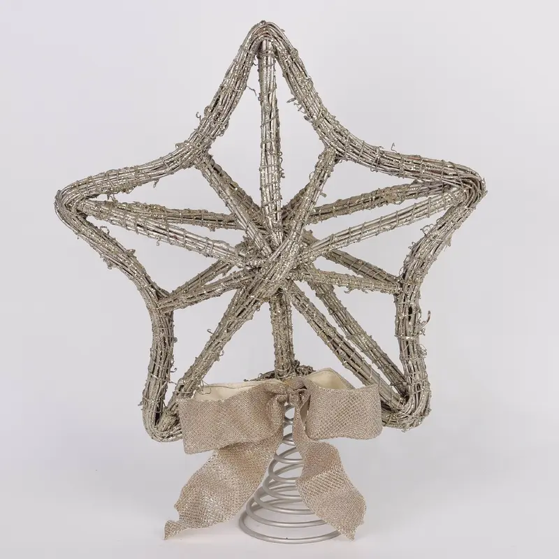 Rattan star tree topper
