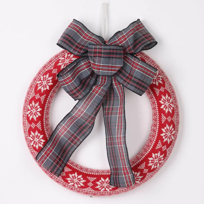 Red Christmas themed wreath