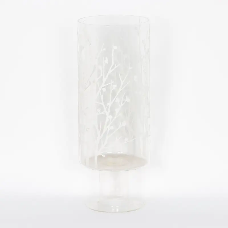 Silhouette glass candle holder