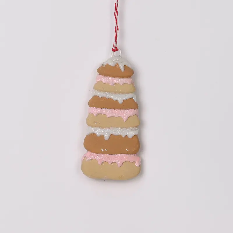 Stacked cream puffs ornament