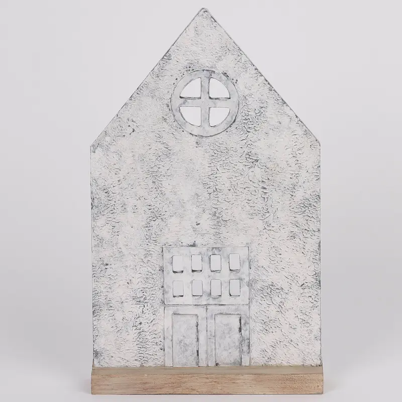 Textured wood tabletop house