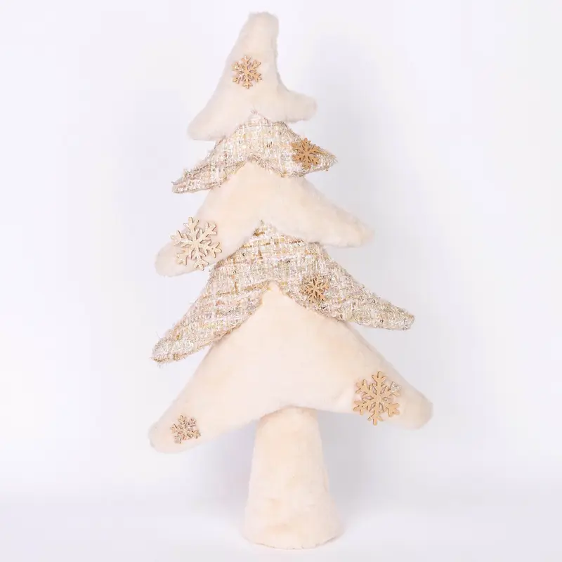 White fabric furrytabletop tree