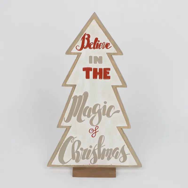 Wooden base withmetal plate tabletop tree