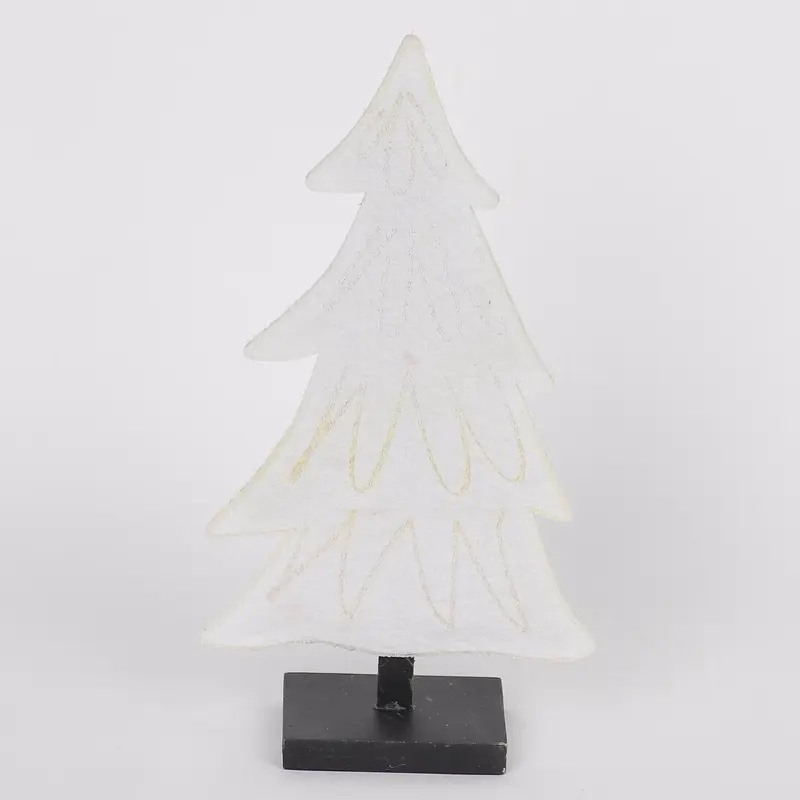 Wooden based felt white tree tabletop