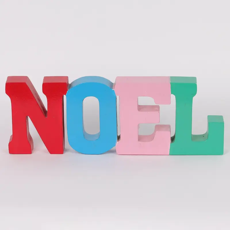 Wooden NOEL signage