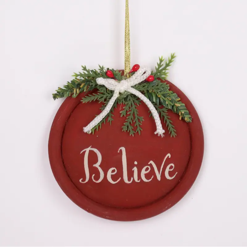 "Believe" ornament