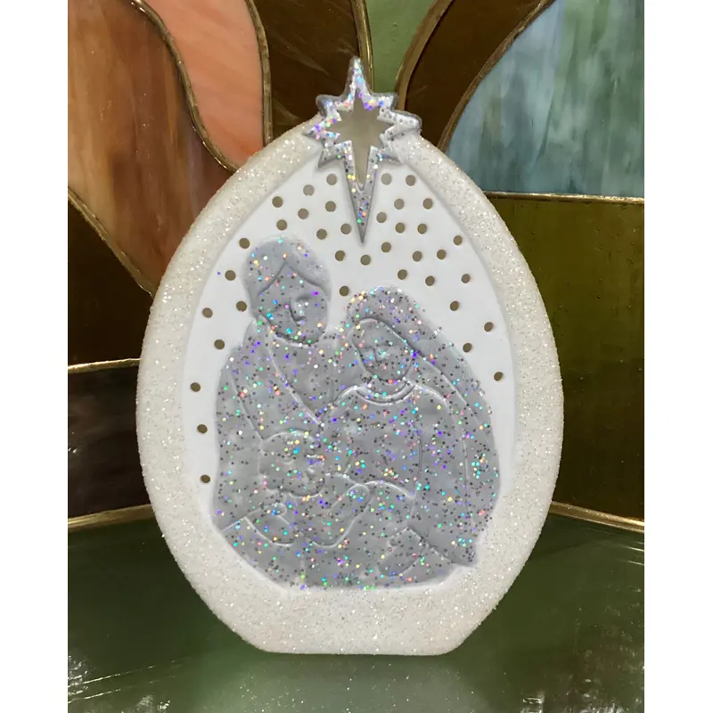 Ceramic Nativity/ Holy Family (Battery operated)