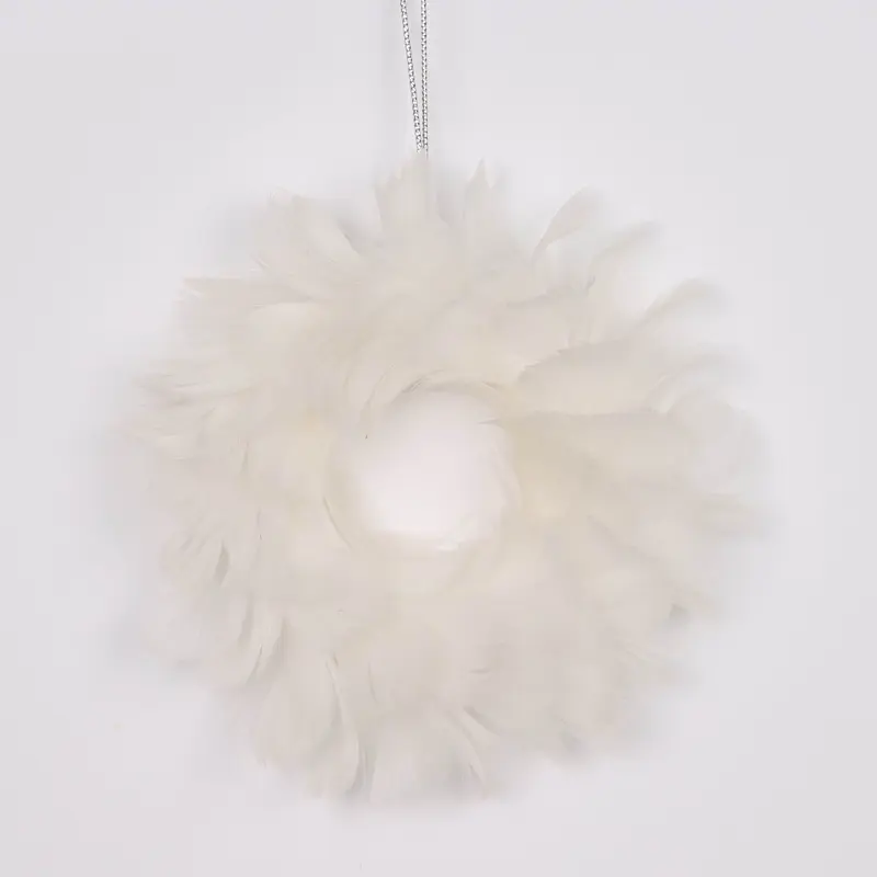Feather wreath ornament