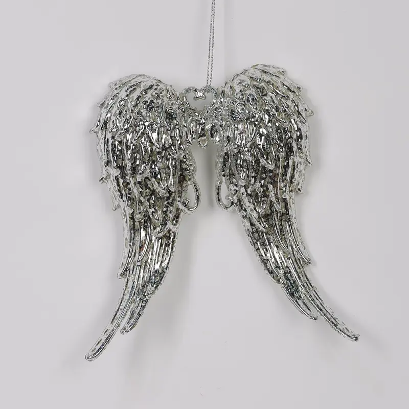 Plastic angel wings ornament