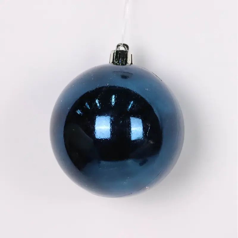 Plastic blue ball ornament