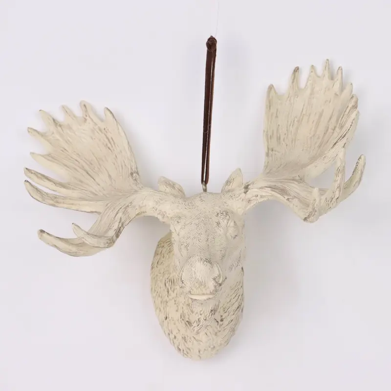 Polyresin moose head ornament