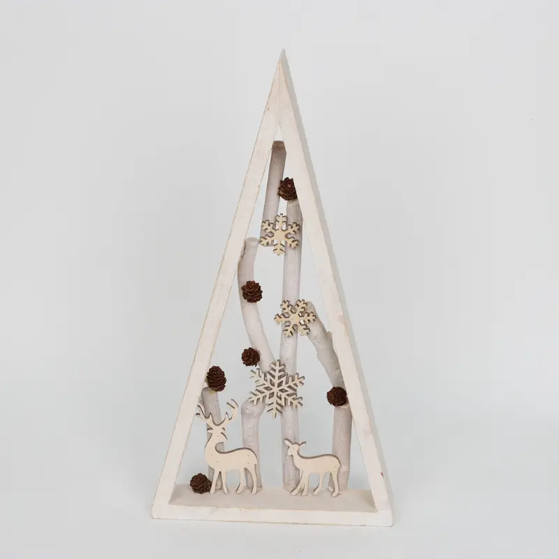 Tabletop tree with real pinecones