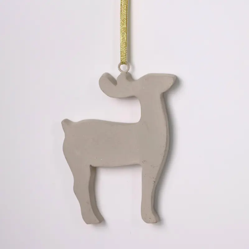 Wooden reindeer ornament