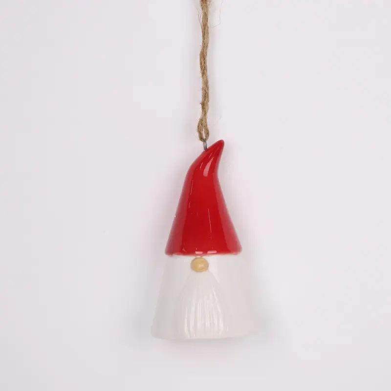Ceramic Santa gnome ornament