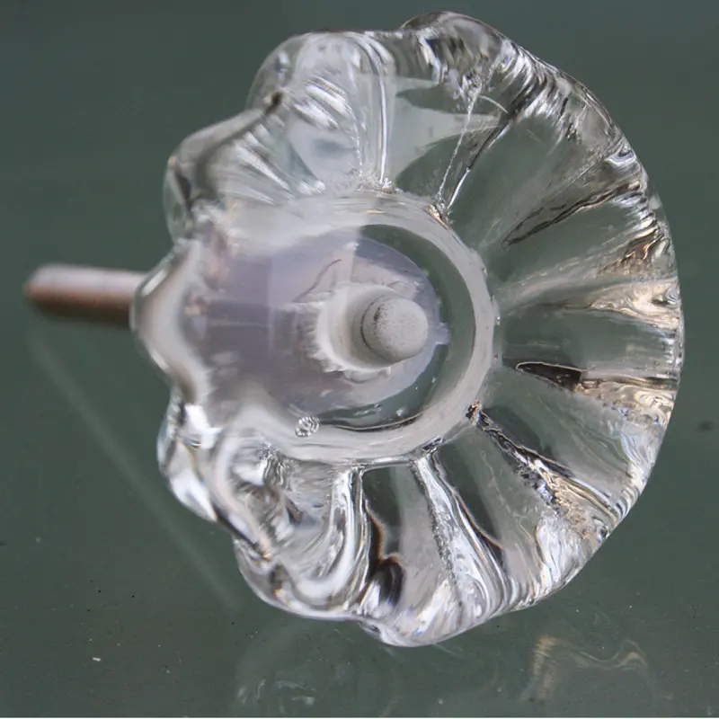 Door Knob Glass Flower Small set of 2