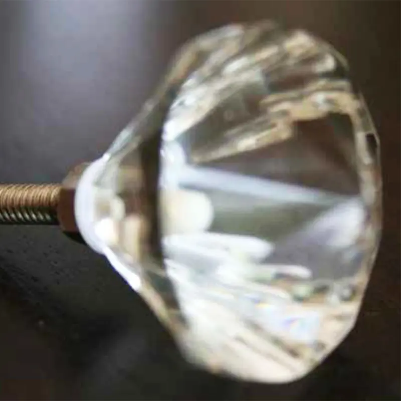 Door Knob Glass With Nickel set of 2