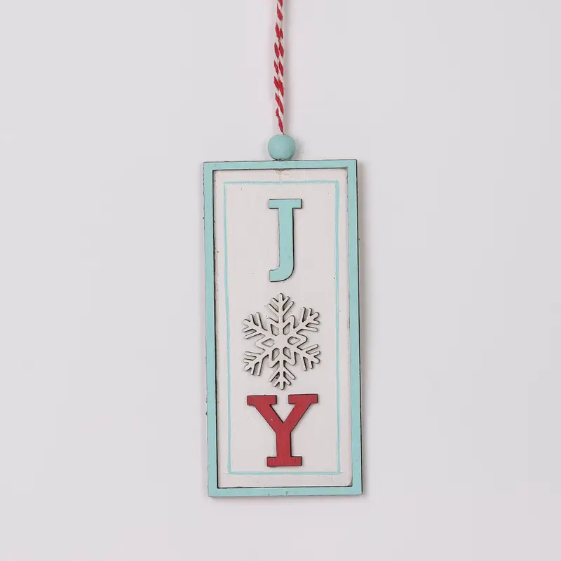 "Joy" signage ornament