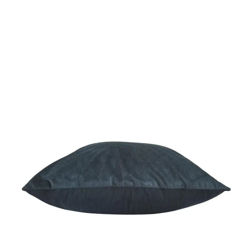 Pinstripe Velvet Cushion Green