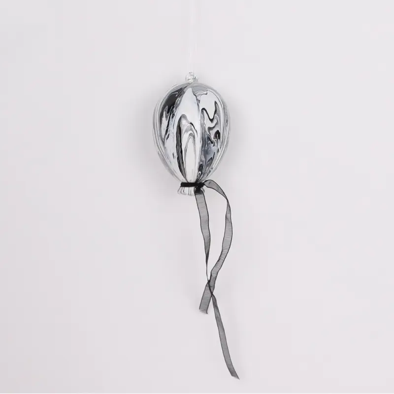 Plastic silver balloon ornament