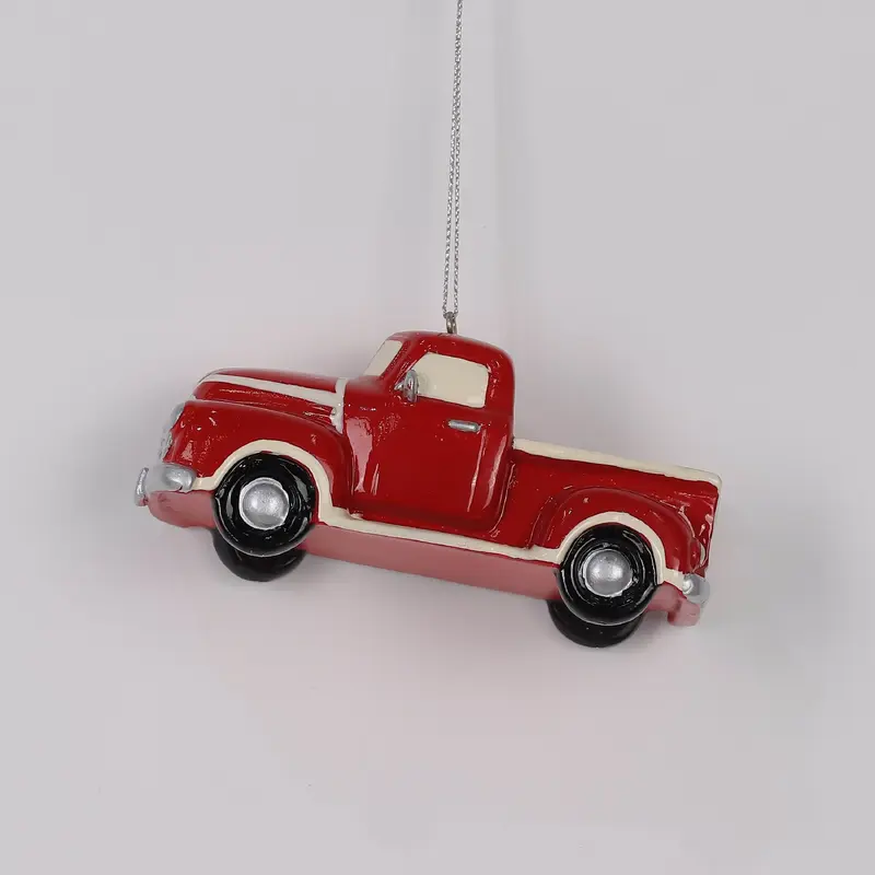 Polyresin truck ornament