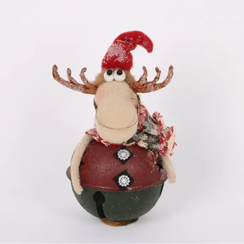 Reindeer with bells tabletop decor