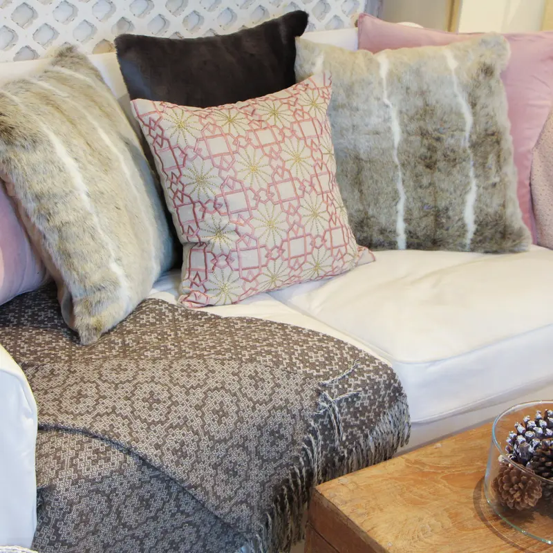 Faux Spring Deer Natural Cushion