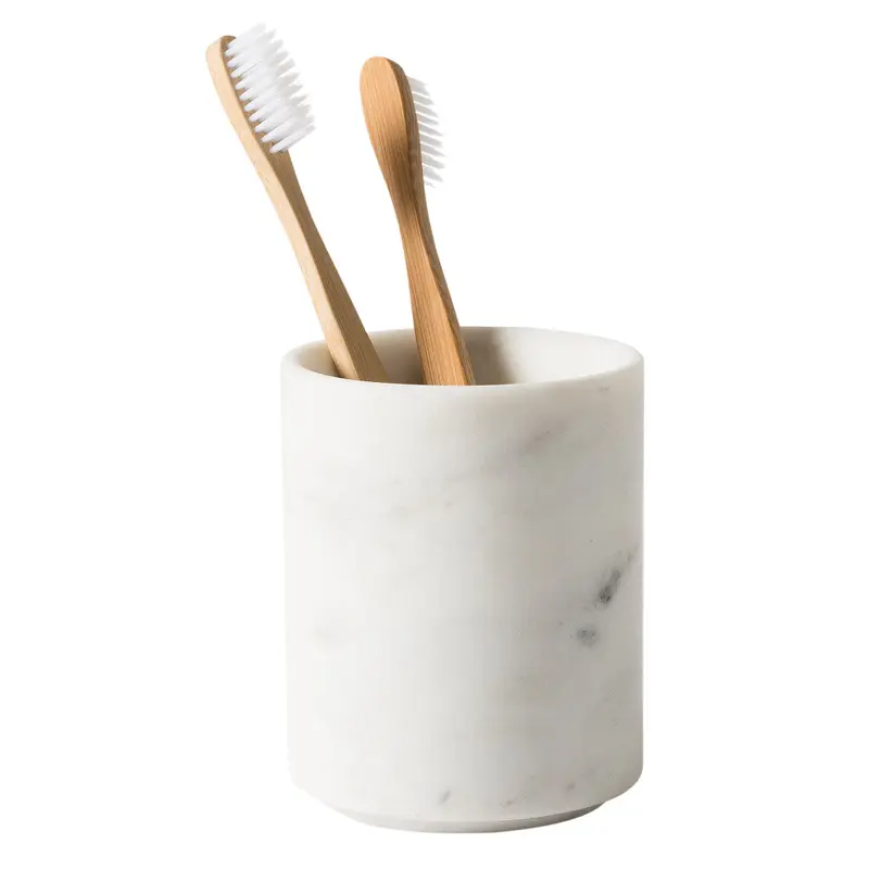 Ora Marble Toothbrush Holder White