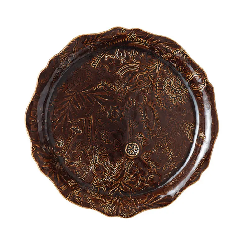 Round Pizza Plate Coffee