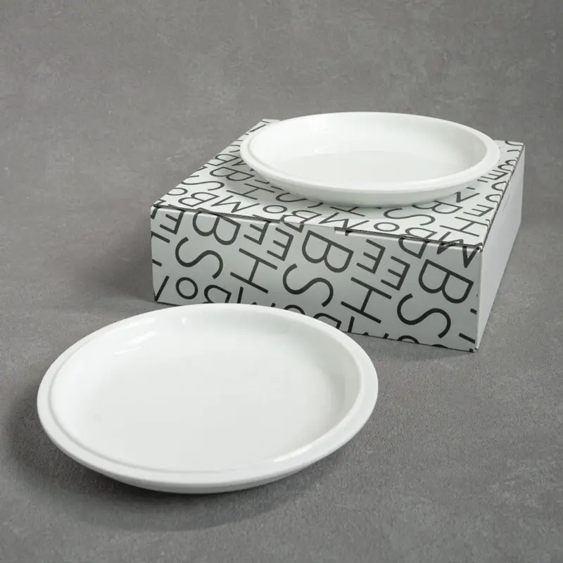 Tinge Porcelain Side Plate White Set of 2