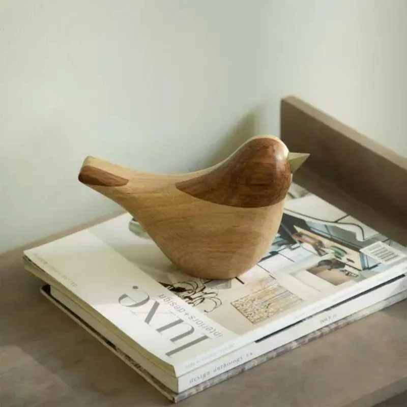 Dovy Oak Wood Decorative Bird