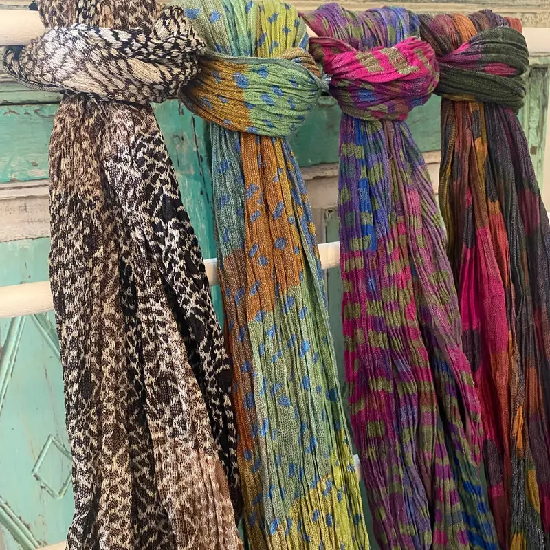 Handwoven Silk Scarf Bricks