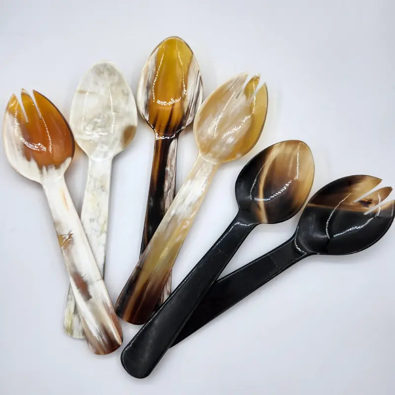 Horn Salad Server Set