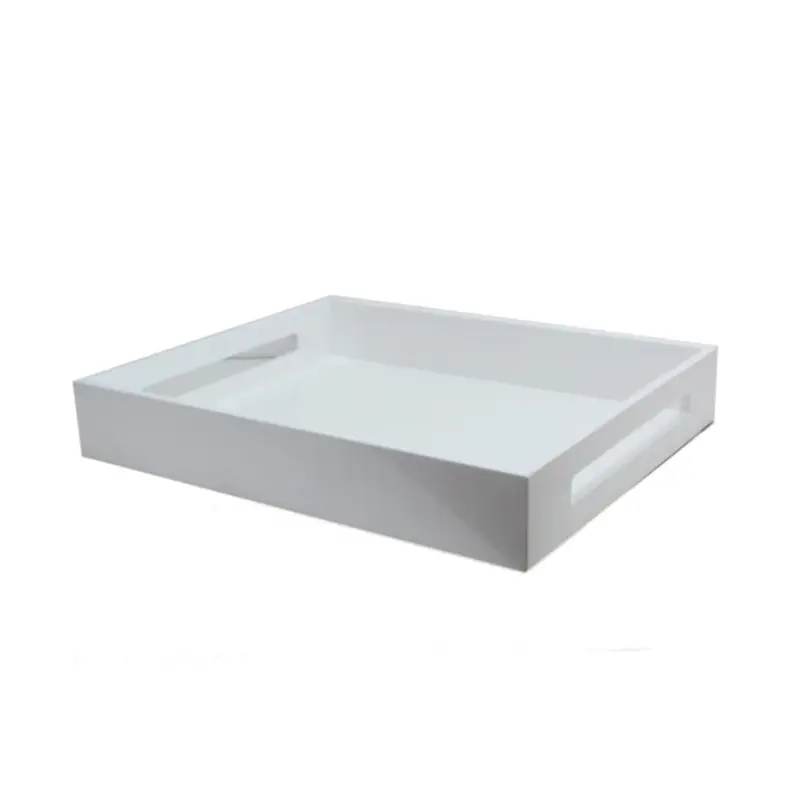 Lacquer Serving Tray White