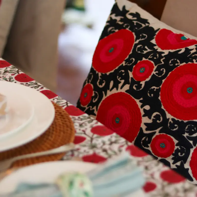 Suzani Linen Cushion Balqash