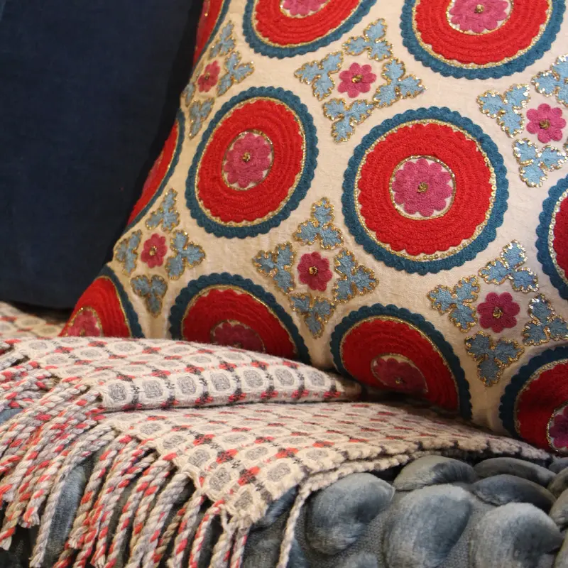 Suzani Linen Cushion Kokand