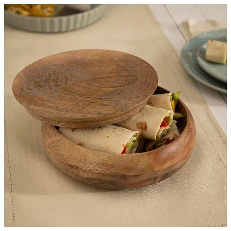 Upper Crust Wooden Roti Bowl