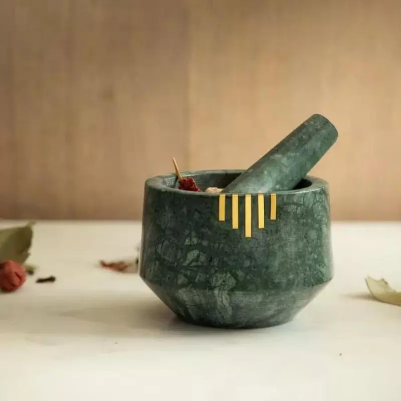 Verde Marble Mortar & Pestle