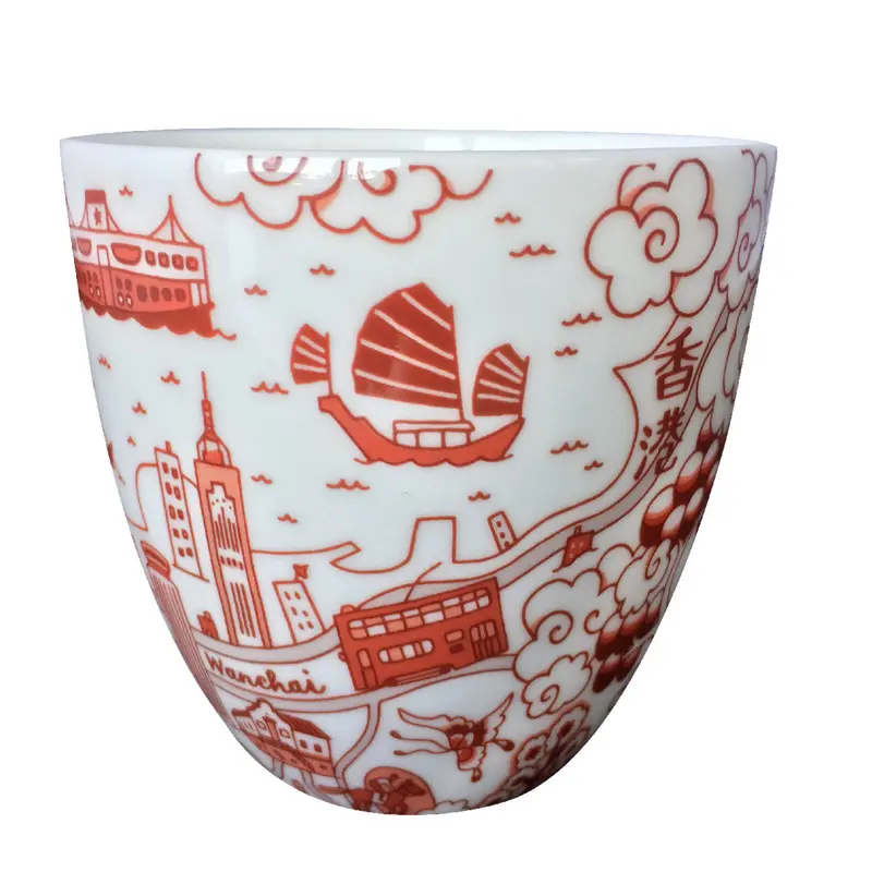 Willow Series HK Chinese Cup Red Set of 2