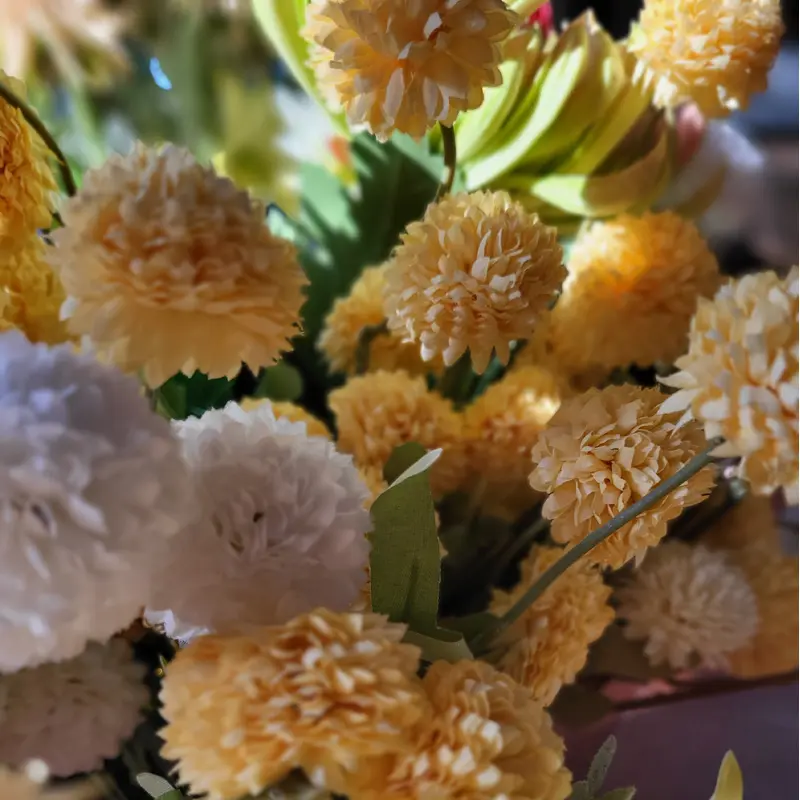 Artificial Flower Small Bubble Dahlia