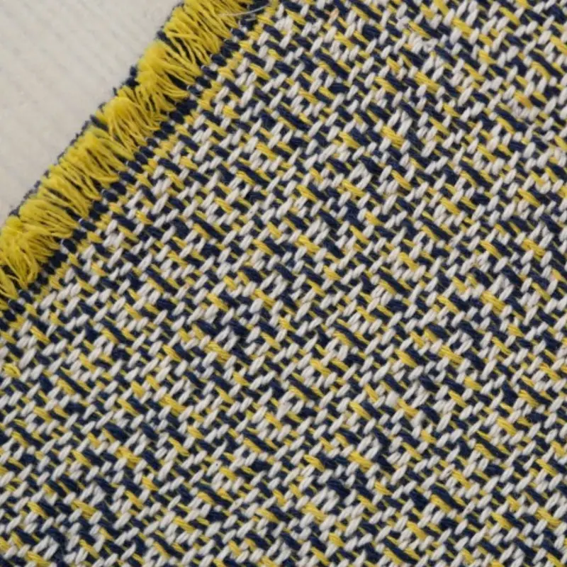 Cotton Placemat Cloud Yellow/Navy