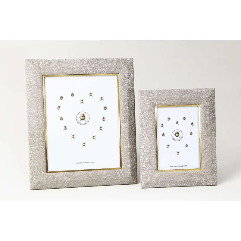 Faux Shagreen Bella Photo Frame Barley