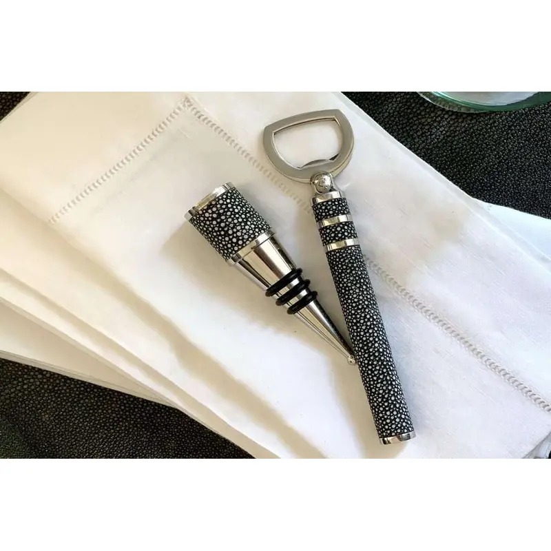 Faux Shagreen Bottle Stopper