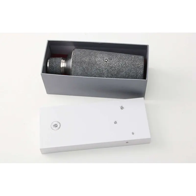 Faux Shagreen Cocktail Shaker Charcoal