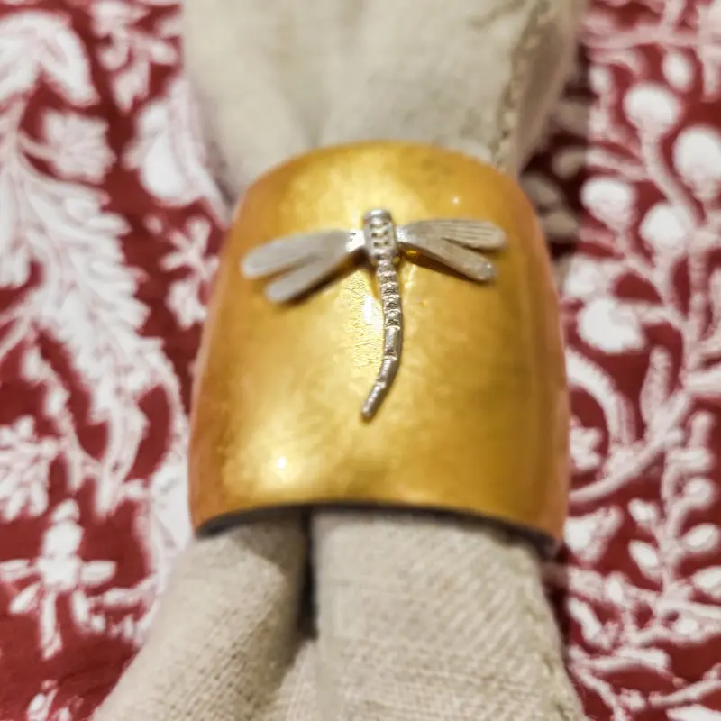 Gold Napkin Rings Set of 6